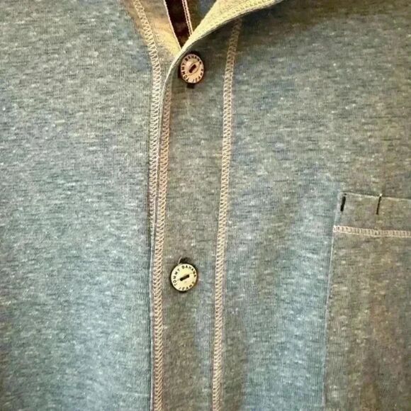 Tommy Bahama button down polo with the famous Logo. Breathable fabric Sz. Med. - Picture 5 of 11
